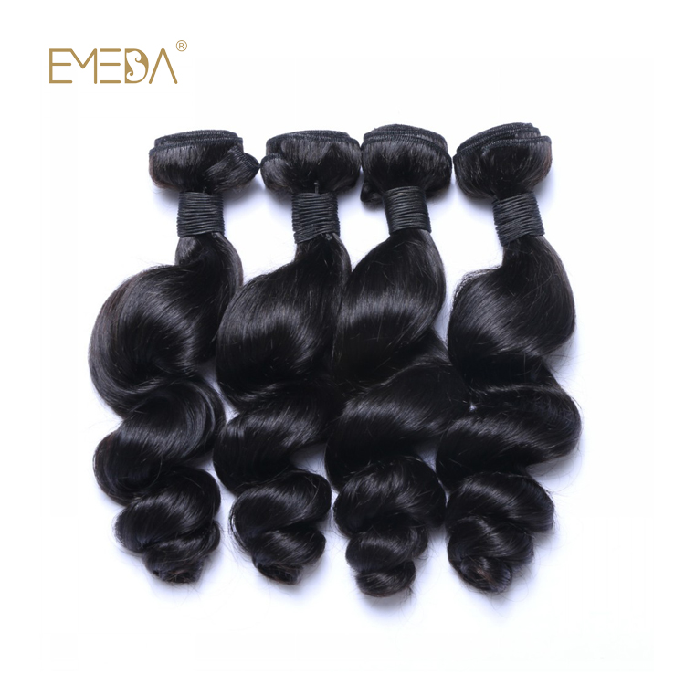 Black Hair Weave Brazilian Virgin Cuticle Aligned Hair Bundles Natural Weave  LM444